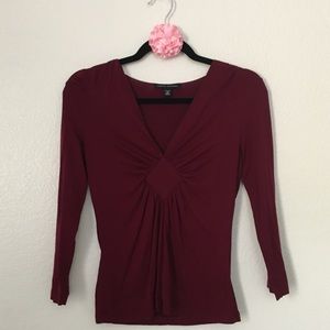 Banana Republic XS Maroon Long Sleeve Top